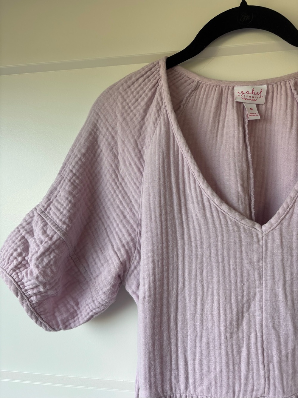 Isabel Maternity by Ingrid & Isabel Lavender Gauze V-Neck Maternity Dress